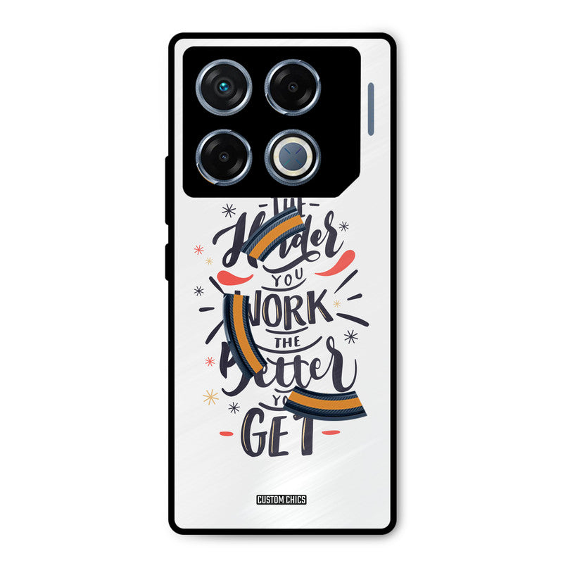 Harder Work Infinix GT 20 Pro Mobile Back Cover - Typography PrintShield Case
