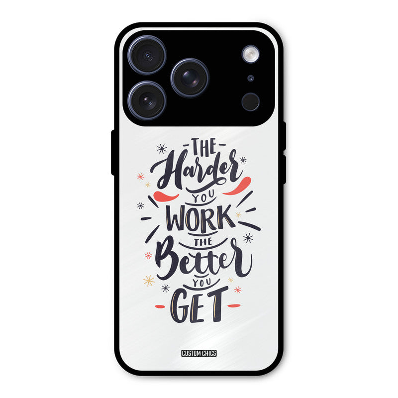 Harder Work iPhone 17 Pro Max Mobile Back Cover - Typography PrintShield Case