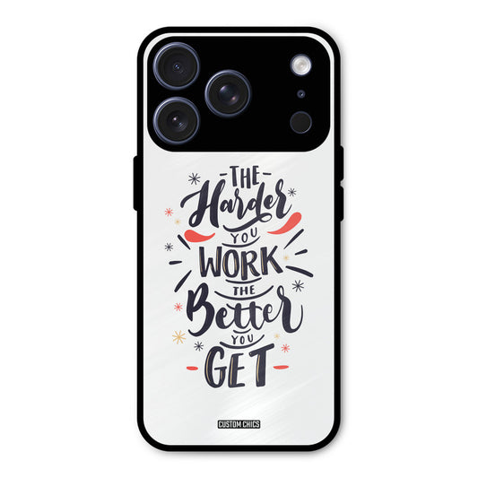 Harder Work iPhone 17 Pro Max Mobile Back Cover - Typography PrintShield Case