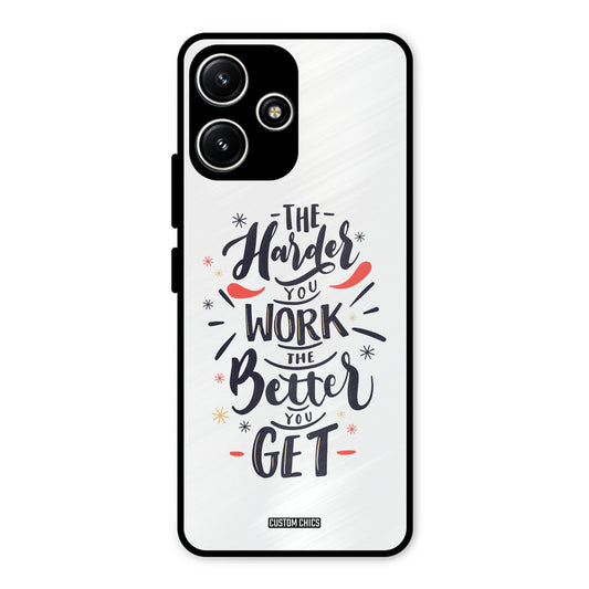 Harder Work Redmi 12 5G Mobile Back Cover - Typography PrintShield Case