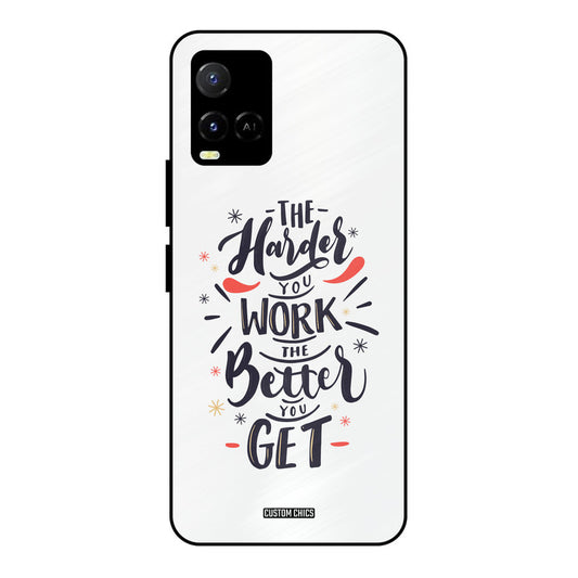 Harder Work Vivo Y33s Mobile Back Cover - Typography PrintShield Case