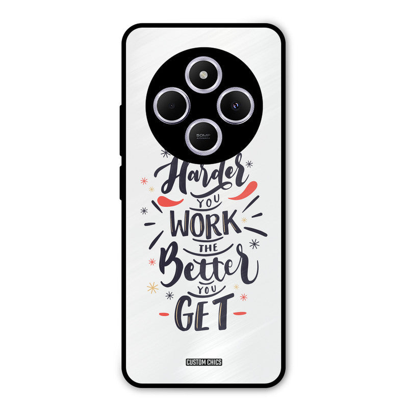 Harder Work Poco M7 Mobile Back Cover - Typography PrintShield Case