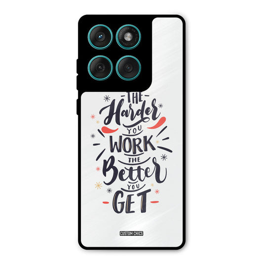 Harder Work Motorola Edge 60 Mobile Back Cover - Typography PrintShield Case