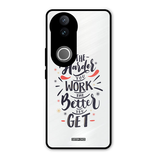 Harder Work Vivo V50e Mobile Back Cover - Typography PrintShield Case