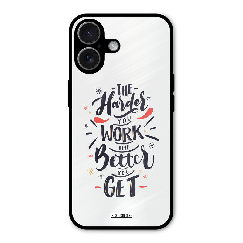 Harder Work iPhone 17 Mobile Back Cover - Typography PrintShield Case