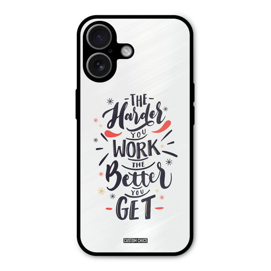 Harder Work iPhone 17 Mobile Back Cover - Typography PrintShield Case