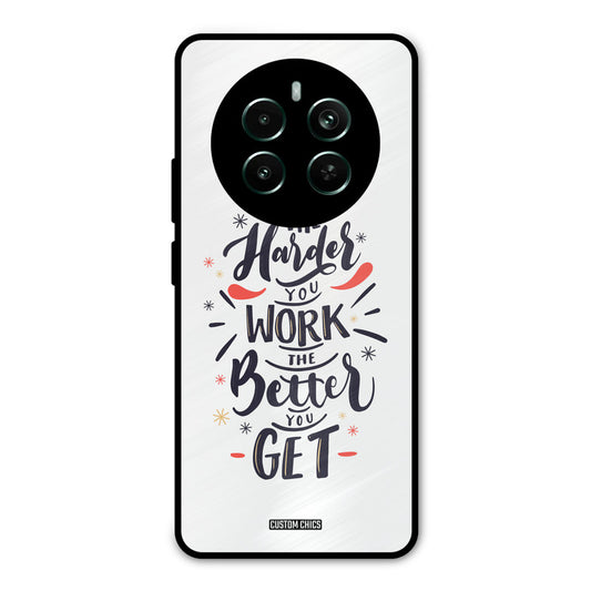 Harder Work Realme 12 Plus Mobile Back Cover - Typography PrintShield Case