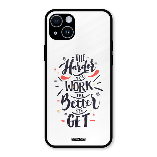 Harder Work iPhone 14 Mobile Back Cover - Typography PrintShield Case