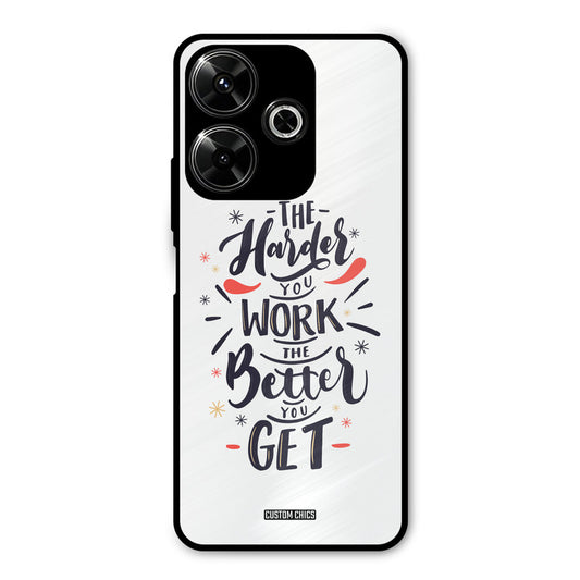 Harder Work Redmi 13 5G Mobile Back Cover - Typography PrintShield Case