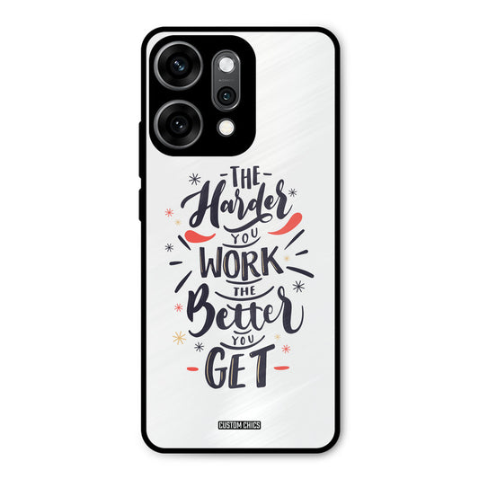 Harder Work Oppo Reno 14 Pro Mobile Back Cover - Typography PrintShield Case