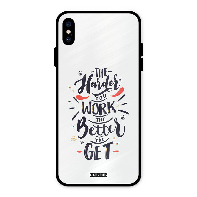 Harder Work iPhone XS Max Mobile Back Cover - Typography PrintShield Case