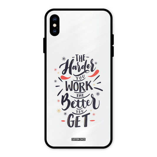 Harder Work iPhone XS Max Mobile Back Cover - Typography PrintShield Case