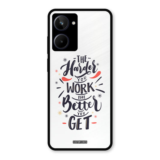 Harder Work Realme 10 Mobile Back Cover - Typography PrintShield Case