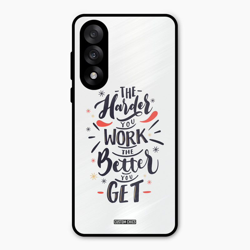 Harder Work Oneplus Nord 5 Mobile Back Cover - Typography PrintShield Case