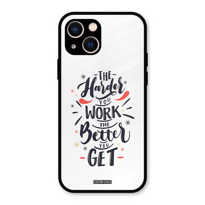 Harder Work iPhone 13 Mobile Back Cover - Typography PrintShield Case