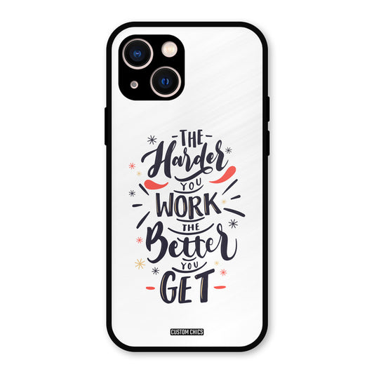 Harder Work iPhone 13 Mobile Back Cover - Typography PrintShield Case