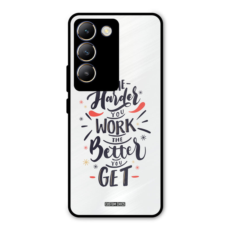 Harder Work Vivo Y200e Mobile Back Cover - Typography PrintShield Case