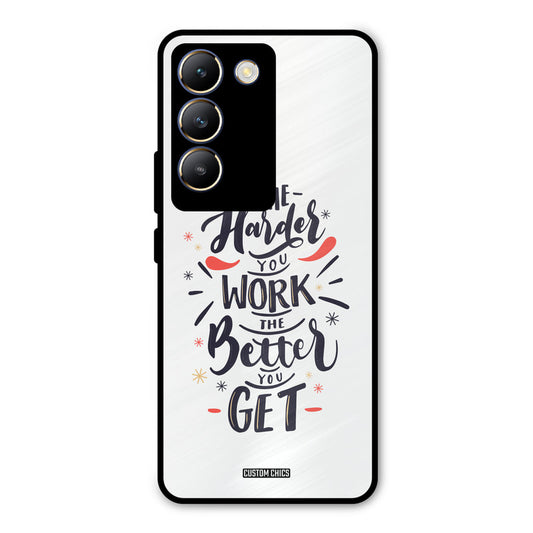 Harder Work Vivo Y200e Mobile Back Cover - Typography PrintShield Case