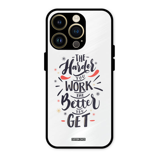 Harder Work iPhone 14 Pro Max Mobile Back Cover - Typography PrintShield Case