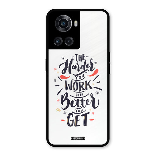 Harder Work OnePlus 10R Mobile Back Cover - Typography PrintShield Case