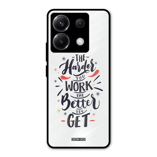Harder Work Poco X6 Mobile Back Cover - Typography PrintShield Case