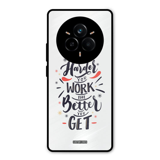 Harder Work Realme 14 Pro Mobile Back Cover - Typography PrintShield Case