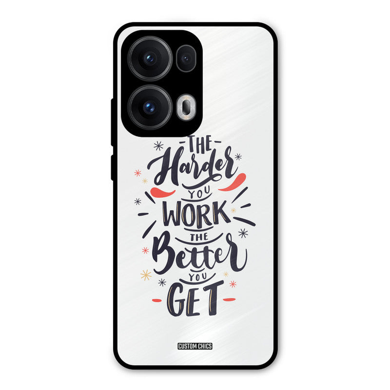 Harder Work Oppo Reno 13 Pro 5G Mobile Back Cover - Typography PrintShield Case