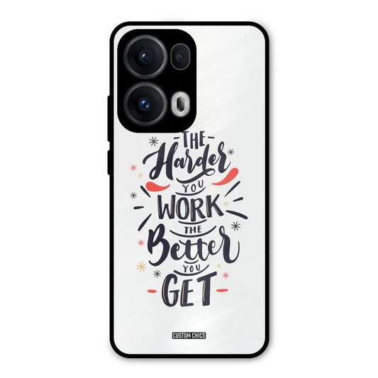 Harder Work Oppo Reno 13 Pro 5G Mobile Back Cover - Typography PrintShield Case