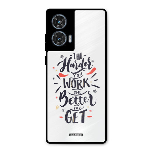 Harder Work Moto G96 Mobile Back Cover - Typography PrintShield Case