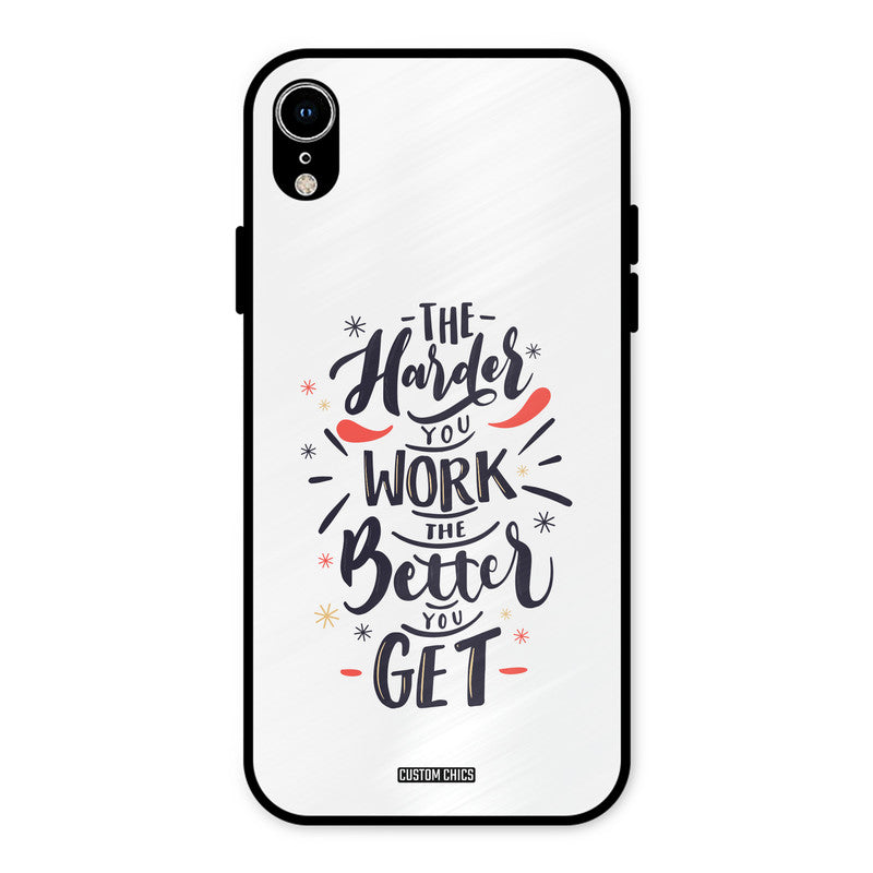 Harder Work iPhone XR Mobile Back Cover - Typography PrintShield Case