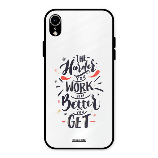 Harder Work iPhone XR Mobile Back Cover - Typography PrintShield Case