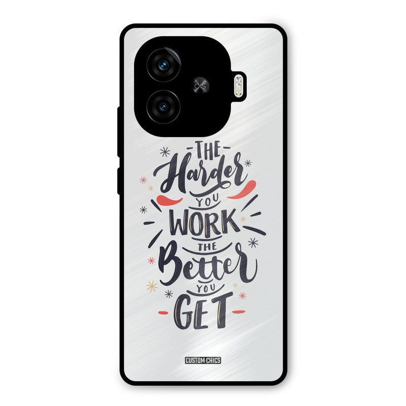 Harder Work iQoo Z9 Turbo Mobile Back Cover - Typography PrintShield Case