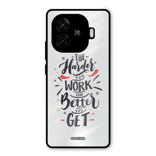 Harder Work iQoo Z9 Turbo Mobile Back Cover - Typography PrintShield Case