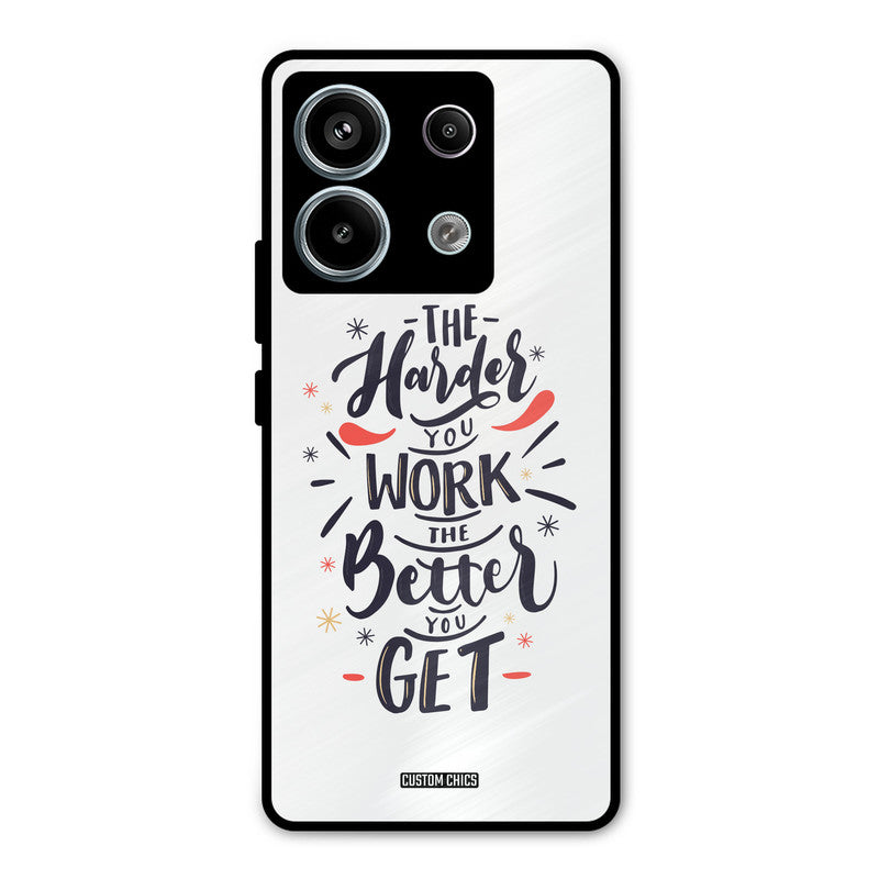 Harder Work Redmi Note 13 Pro 5G Mobile Back Cover - Typography PrintShield Case