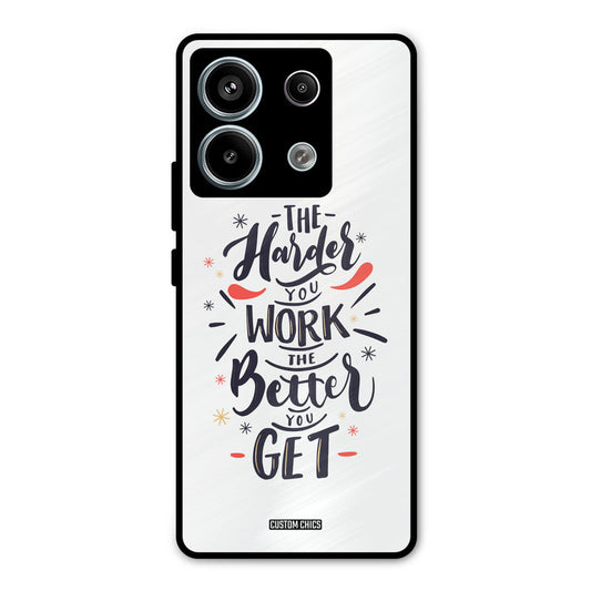 Harder Work Redmi Note 13 Pro 5G Mobile Back Cover - Typography PrintShield Case