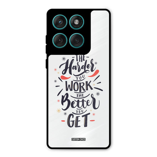 Harder Work Motorola Edge 60 Fusion Mobile Back Cover - Typography PrintShield Case