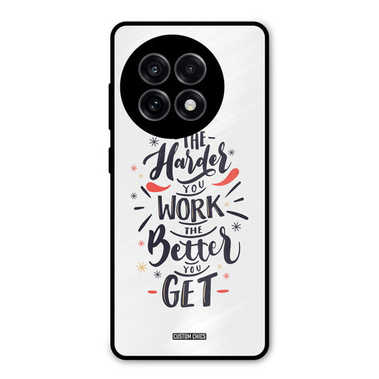 Harder Work OnePlus 13R Mobile Back Cover - Typography PrintShield Case