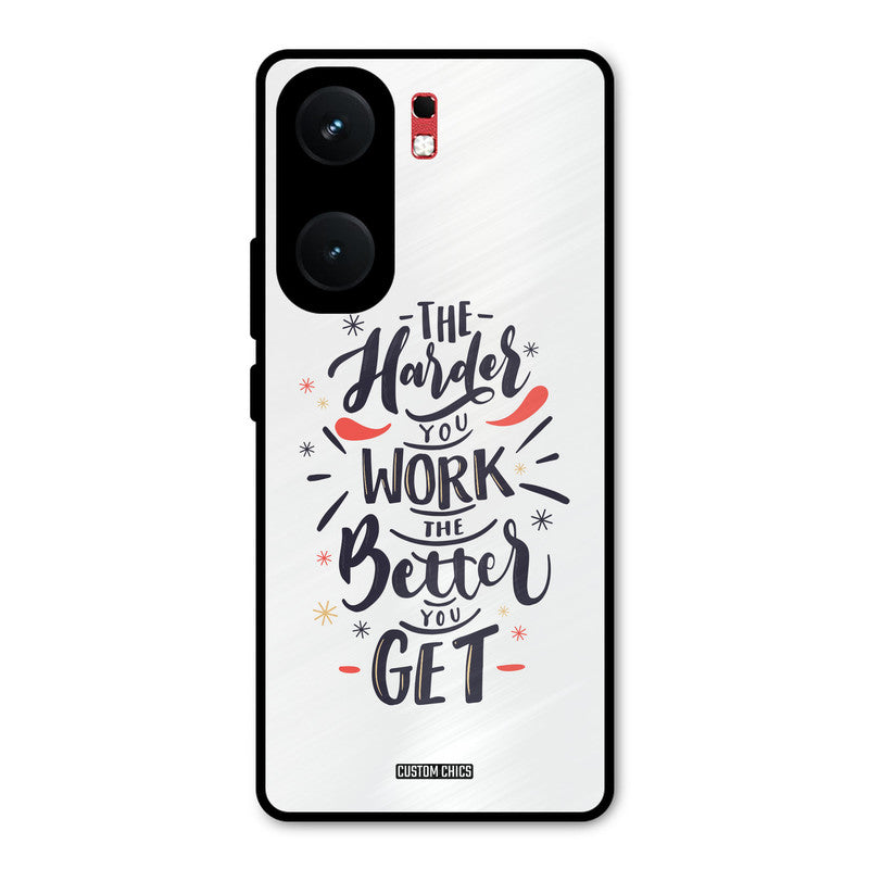 Harder Work iQOO Neo 9 Pro Mobile Back Cover - Typography PrintShield Case