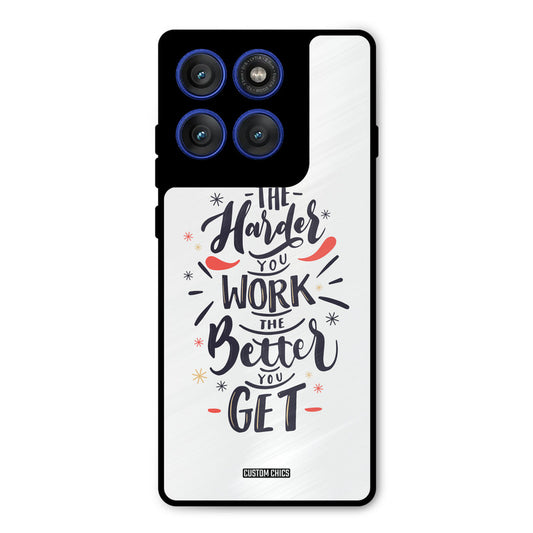 Harder Work Motorola Edge 60 Pro Mobile Back Cover - Typography PrintShield Case