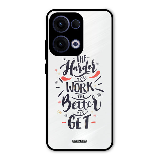 Harder Work Oppo Reno 13 5G Mobile Back Cover - Typography PrintShield Case