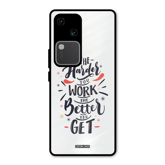 Harder Work Vivo V30 Mobile Back Cover - Typography PrintShield Case