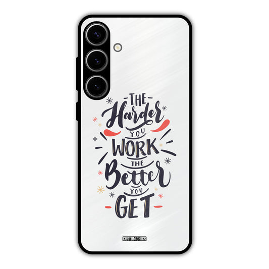 Harder Work Samsung Galaxy S24 Plus Mobile Back Cover - Typography PrintShield Case