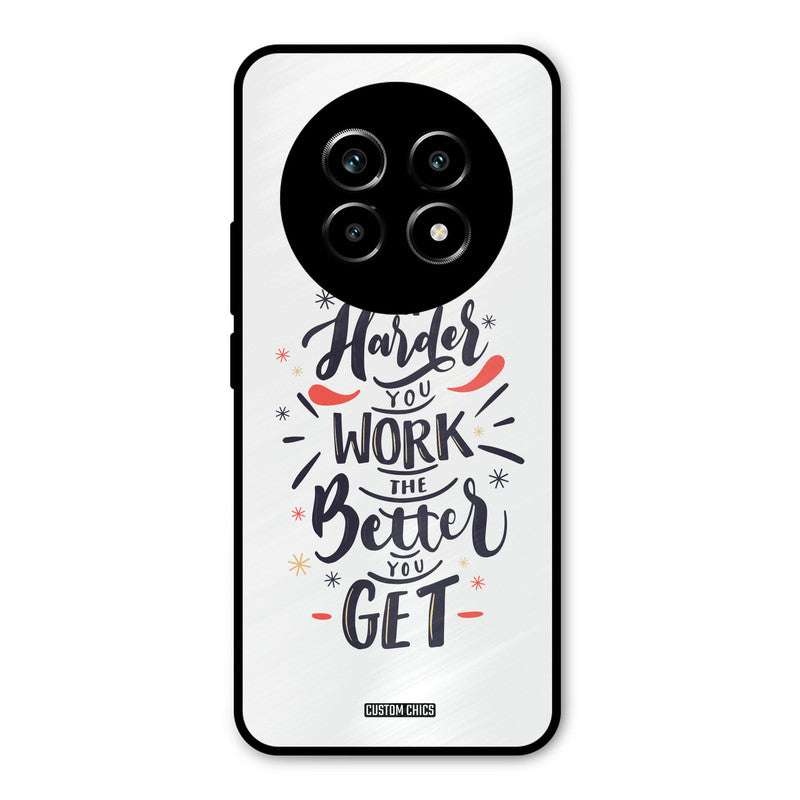 Harder Work Realme 13 Pro Mobile Back Cover - Typography PrintShield Case
