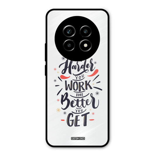 Harder Work Realme 13 Pro Mobile Back Cover - Typography PrintShield Case
