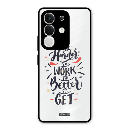 Harder Work Vivo T4x Mobile Back Cover - Typography PrintShield Case