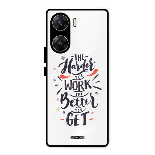 Harder Work Vivo V29e Mobile Back Cover - Typography PrintShield Case