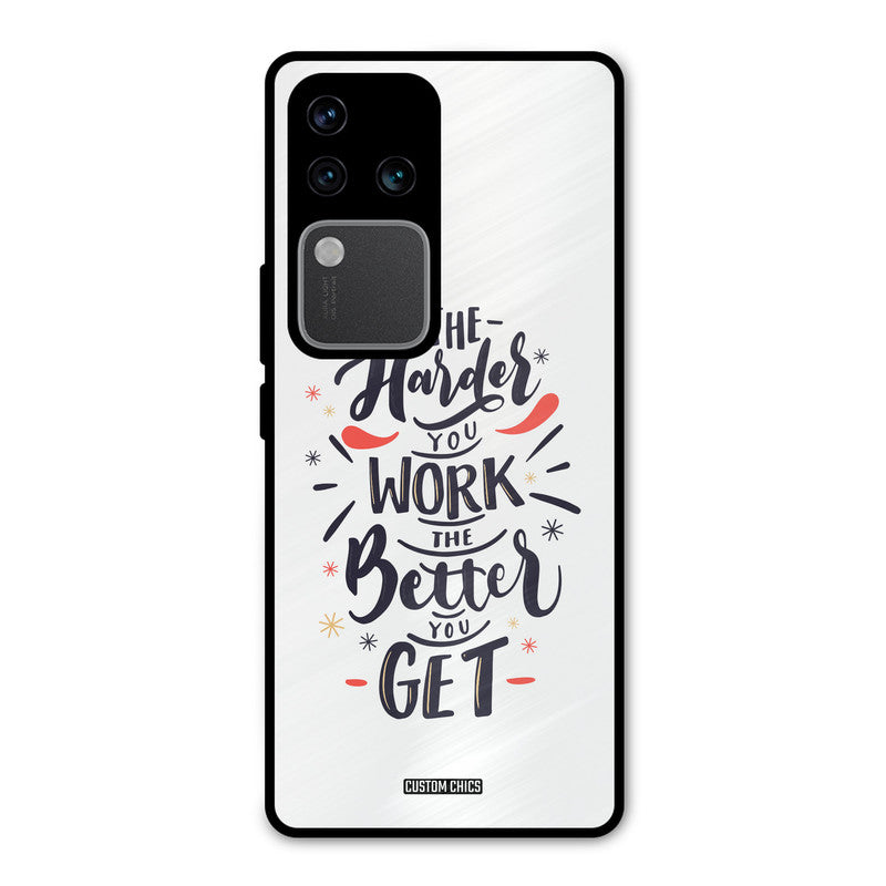 Harder Work Vivo V30 Pro Mobile Back Cover - Typography PrintShield Case