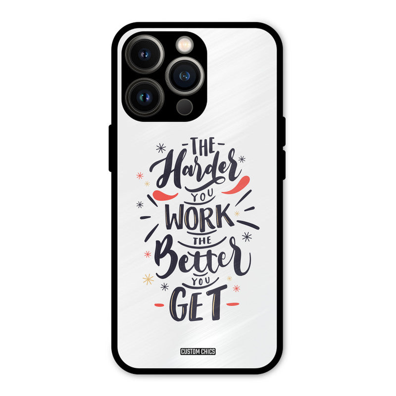 Harder Work iPhone 13 Pro Mobile Back Cover - Typography PrintShield Case