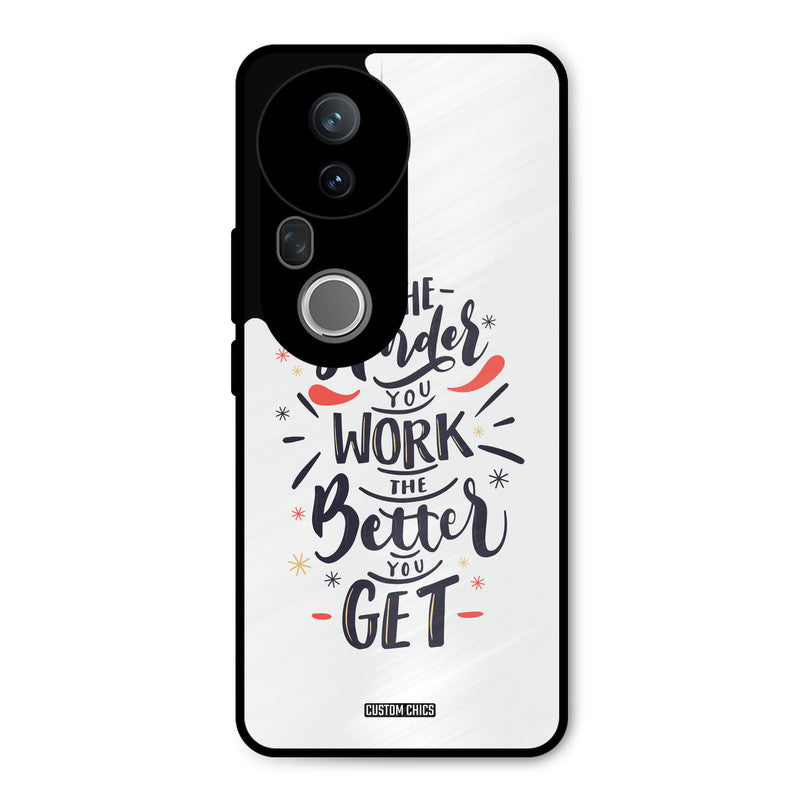 Harder Work Vivo T4 Ultra Mobile Back Cover - Typography PrintShield Case