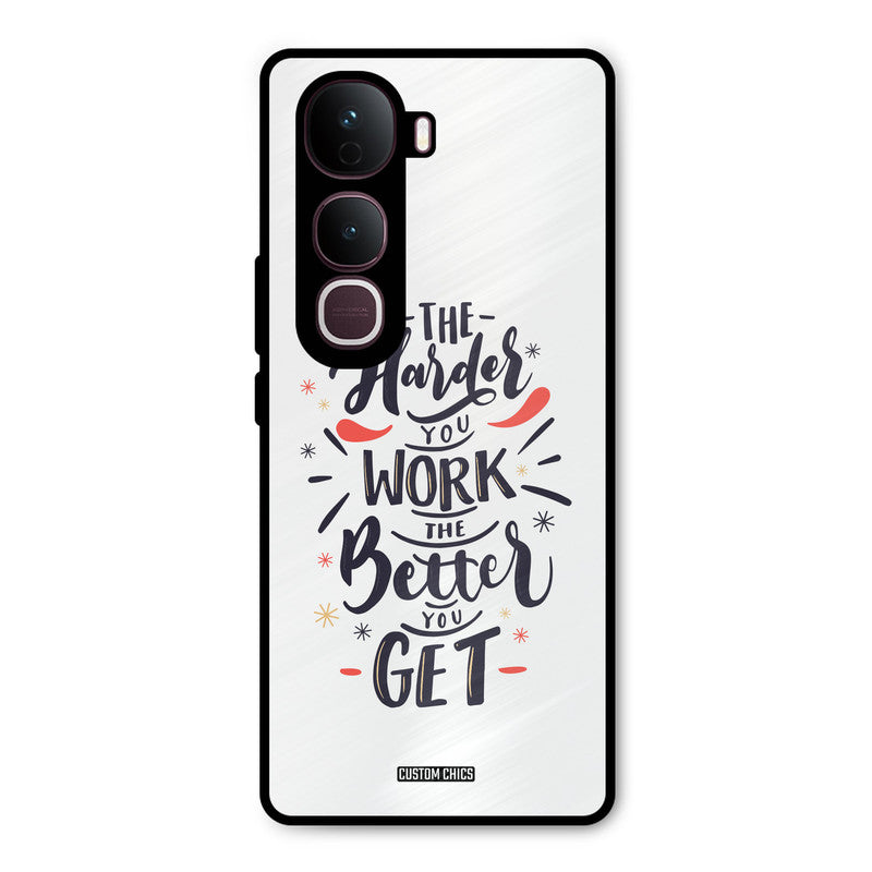 Harder Work Vivo Y400 Pro Mobile Back Cover - Typography PrintShield Case
